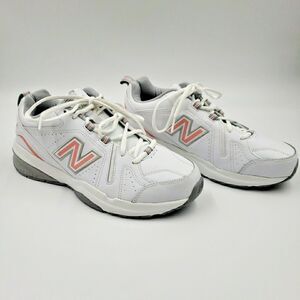 New Balance 608 Training Shoes Womens Sz 11 WX608WP5 White Leather Sneakers READ
